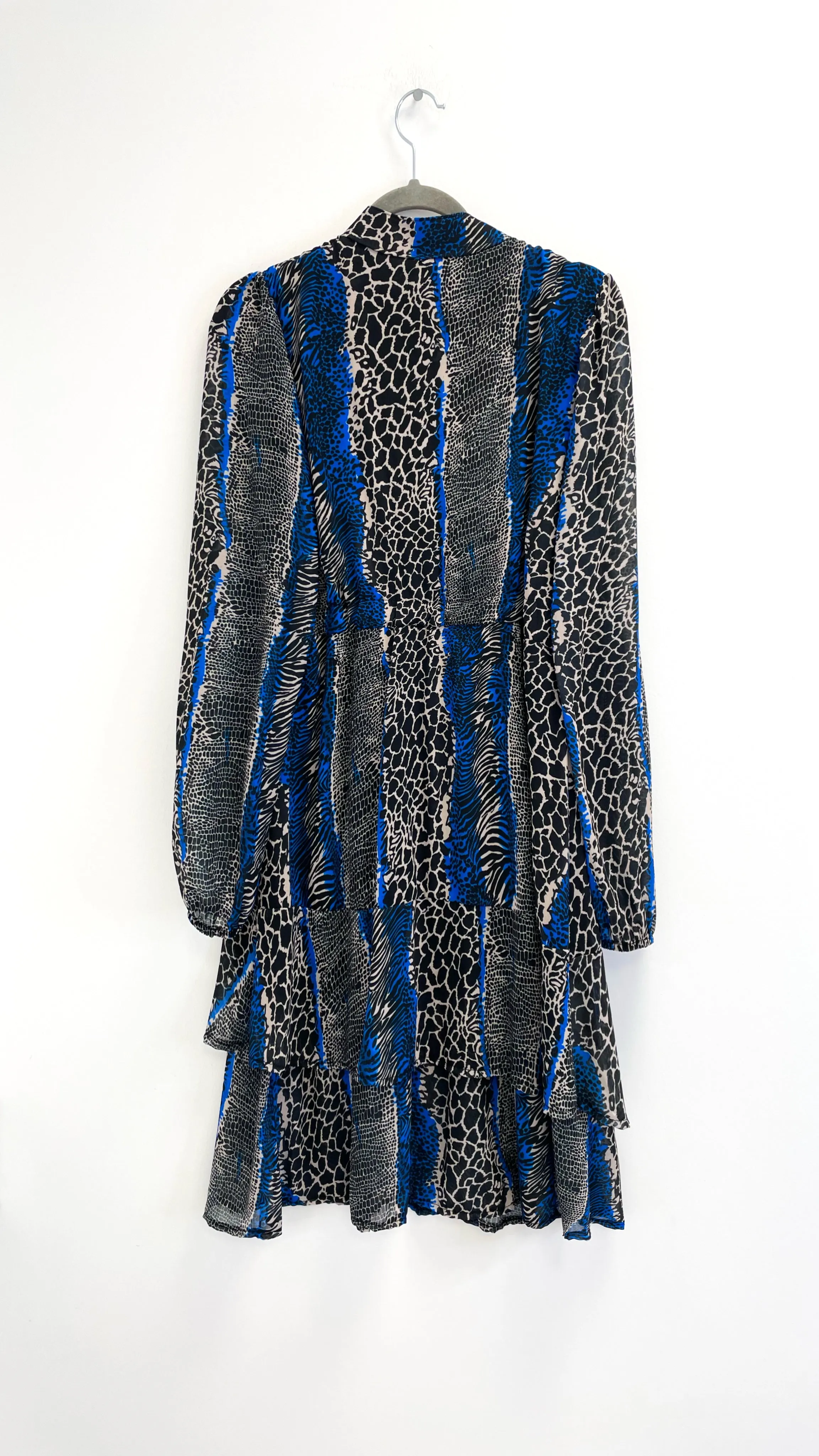 A2094 Royal Animal Print Latina Flounce Dress
