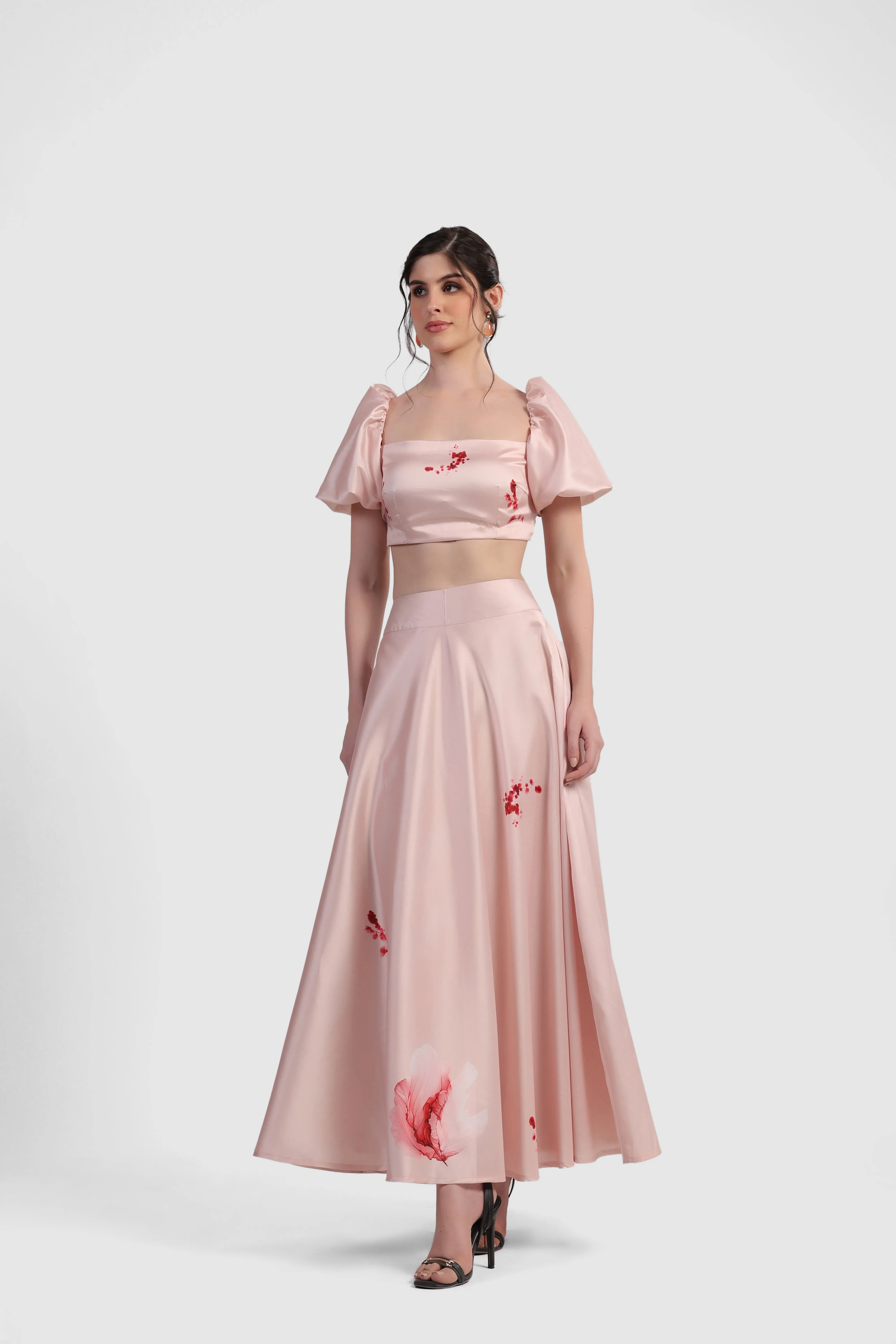 ARIA UMBRELLA MIDI SKIRT