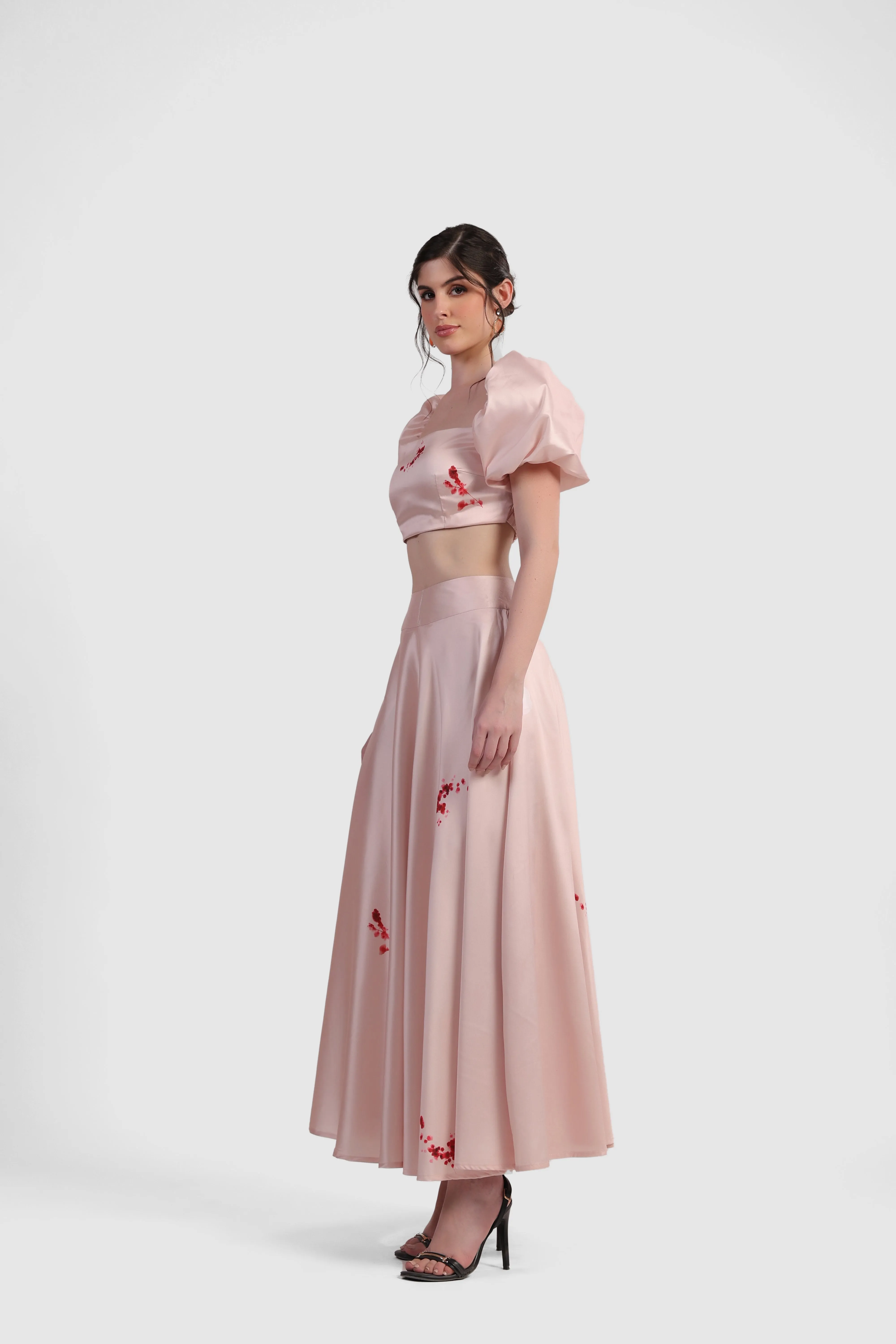ARIA UMBRELLA MIDI SKIRT
