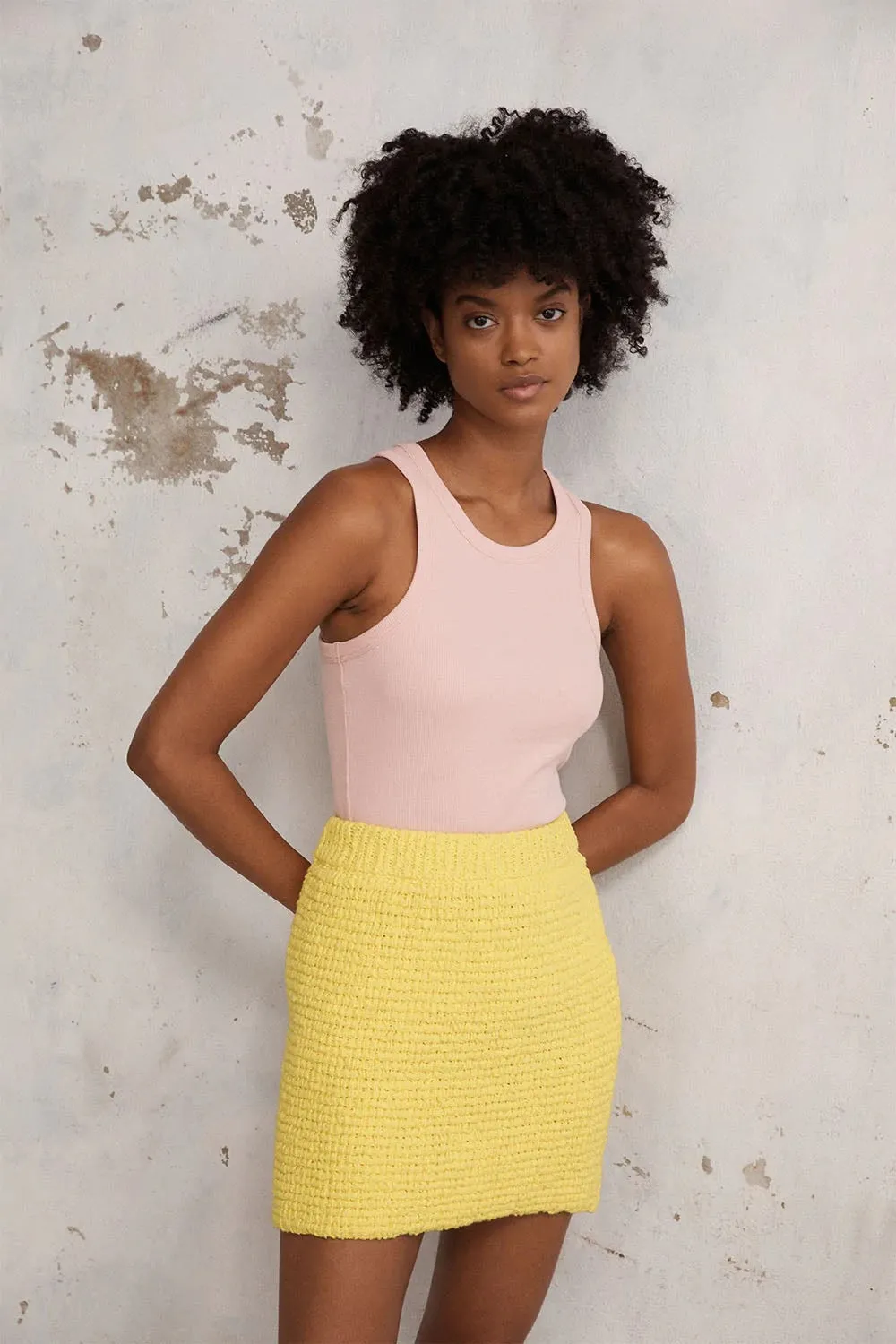 BLANCA Womens Belle Mini Skirt Yellow