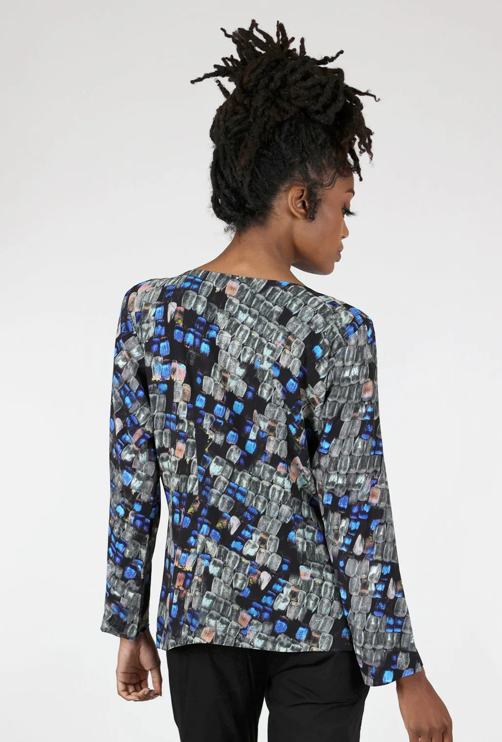 Butterfly Zoom Blouse, Black
