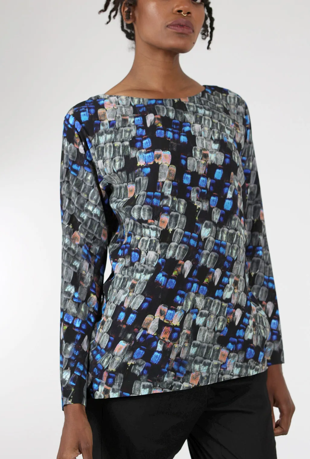 Butterfly Zoom Blouse, Black