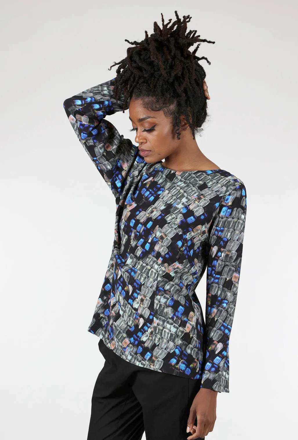Butterfly Zoom Blouse, Black