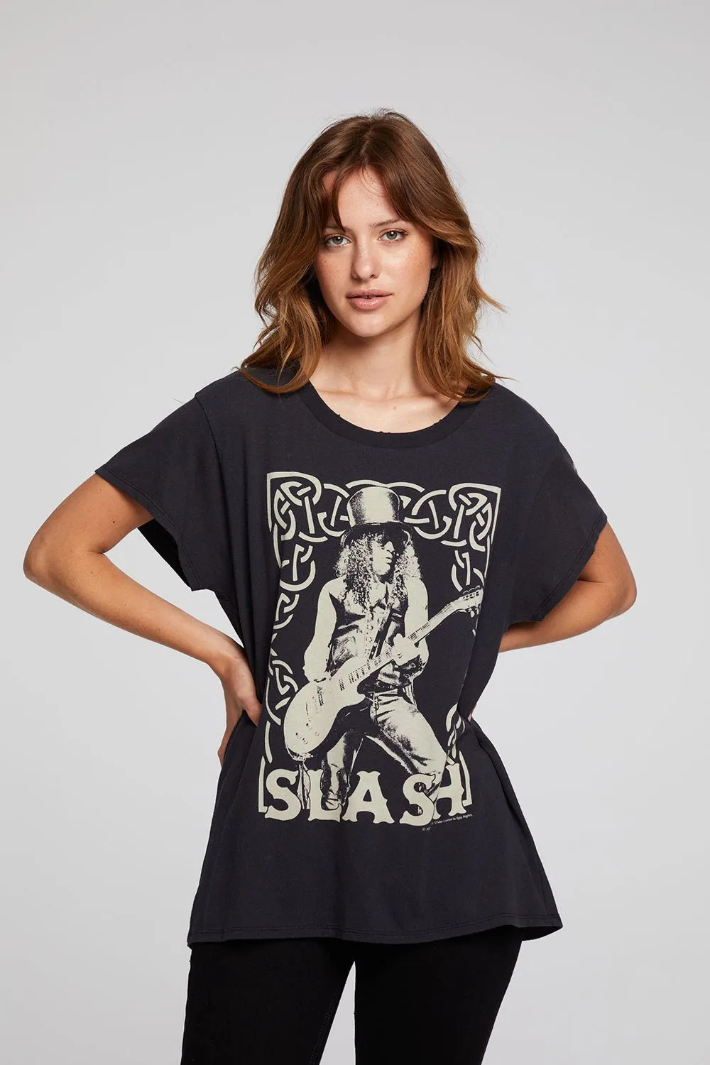 Chaser Slash Guitar Tee in Licorice