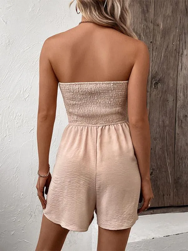 Chic Solid Color Tube Top Jumpsuit: A Must-Have for Every Woman's Closet