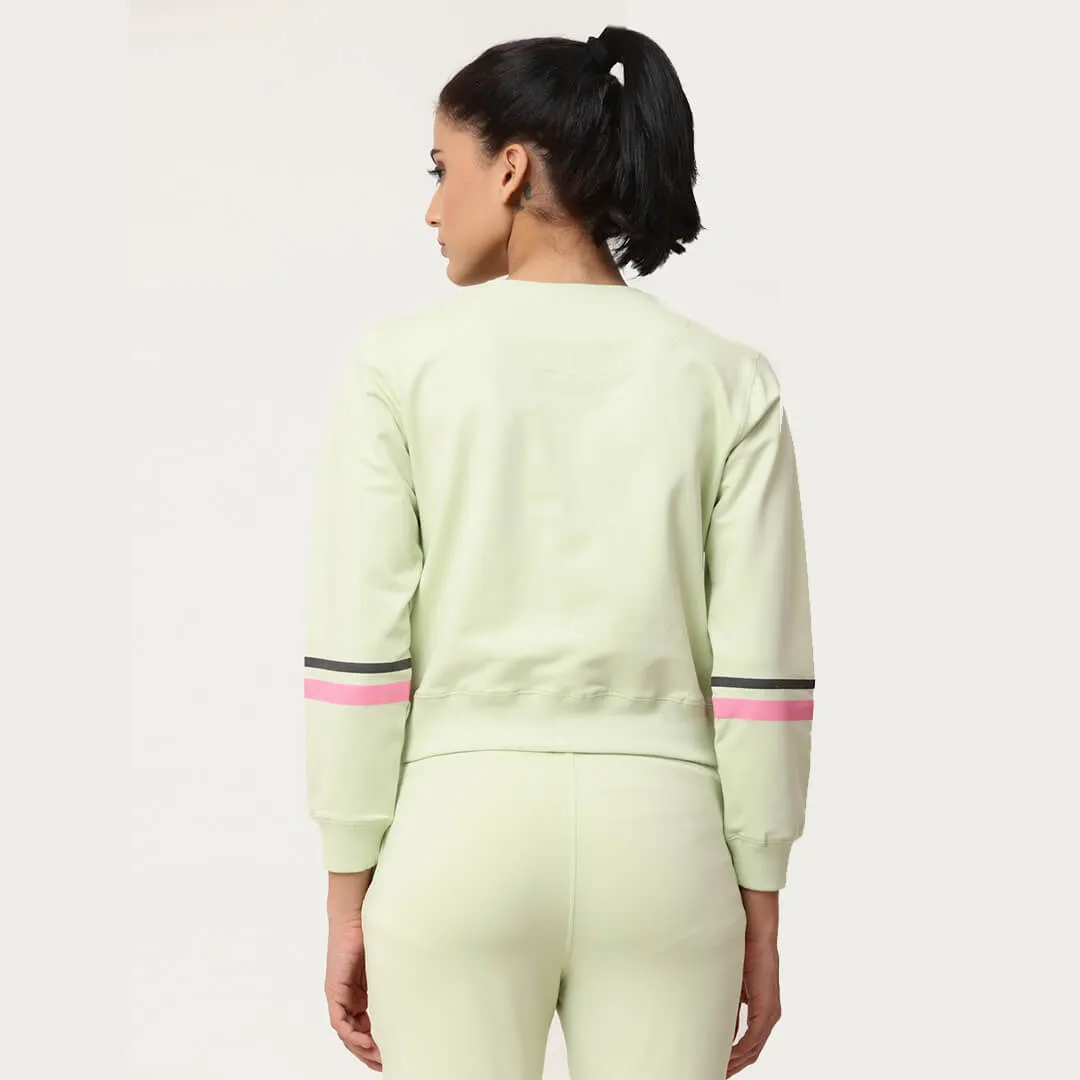 Crop Sweatshirts - Mint Green