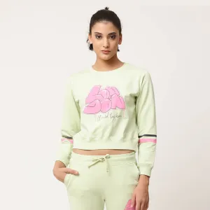 Crop Sweatshirts - Mint Green