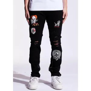 Crysp Denim BLACK PATCHWORK Kurt Denim (CRYSPF221-108)