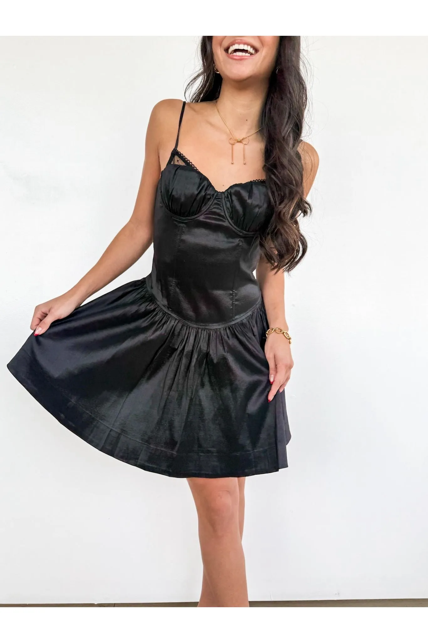 Eli Corset Poplin Dress