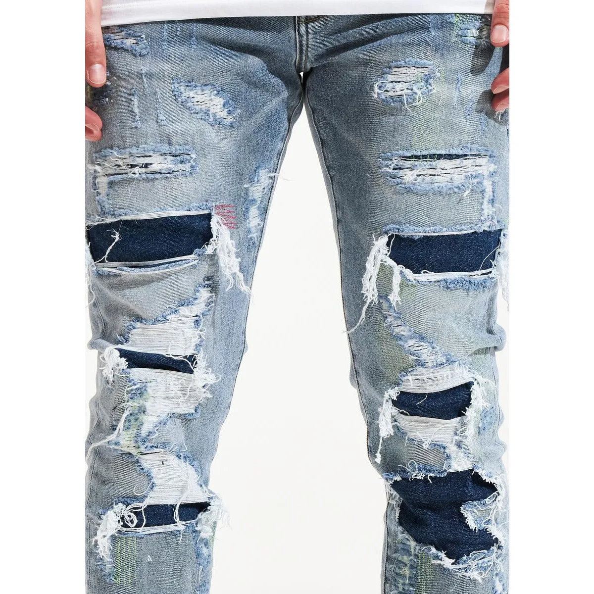 Embellish Fetch Ripped Light Blue Jeans (EMBSP222-121)