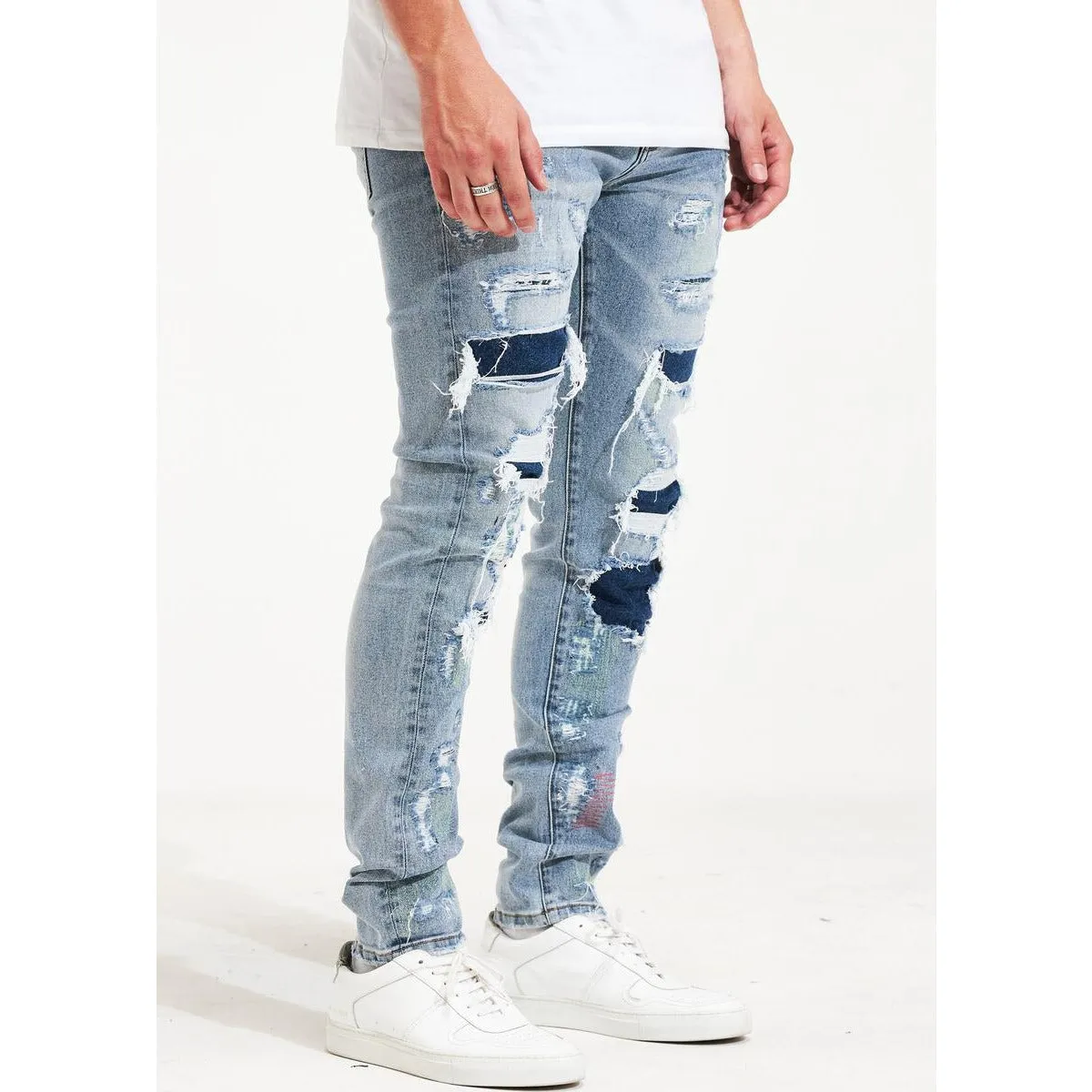 Embellish Fetch Ripped Light Blue Jeans (EMBSP222-121)