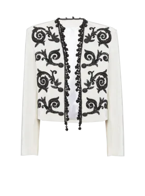Embroidered velvet Spencer jacket