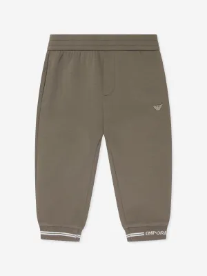 Emporio Armani Baby Boys Logo Jogges in Brown