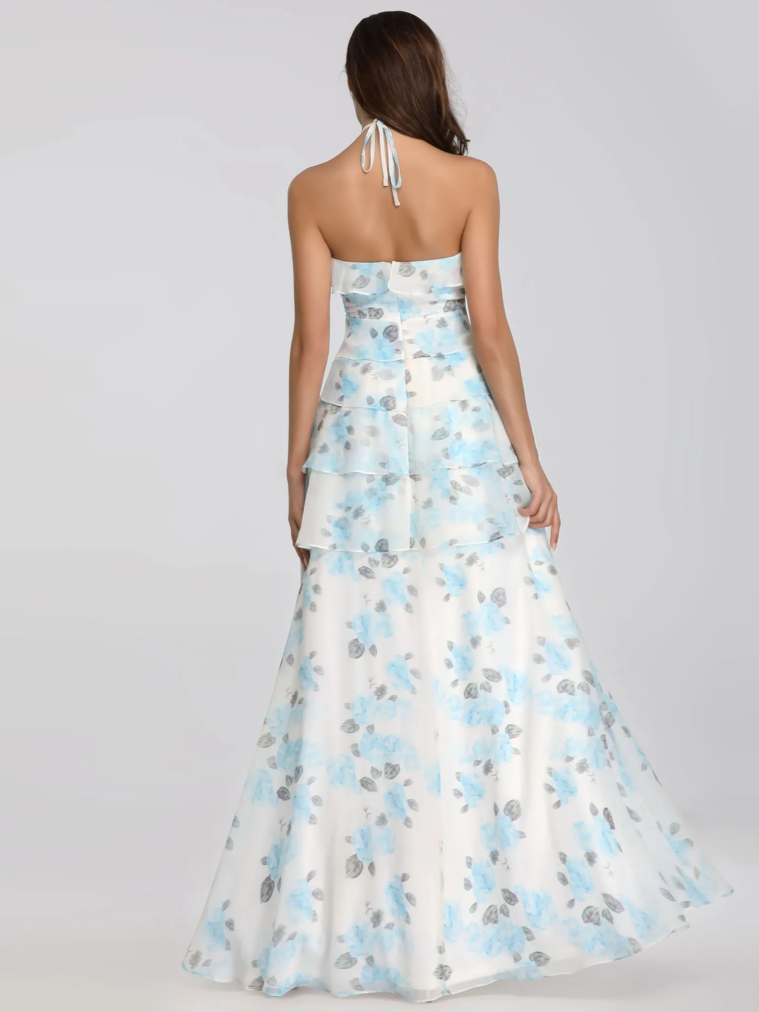 Ever-Pretty Women Feminine Halter Flower Printed Bridesmaid Dresses EP07239
