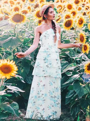 Ever-Pretty Women Feminine Halter Flower Printed Bridesmaid Dresses EP07239