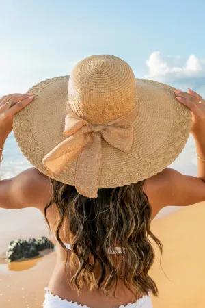 Explore More Collection - Scallop Edge Bow Accent Sunhat