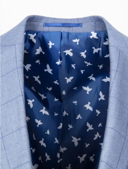 Fratelli Uniti Window Pane Check Blazer - Blue
