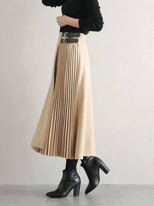 Graceful A-Line Pleated Skirt