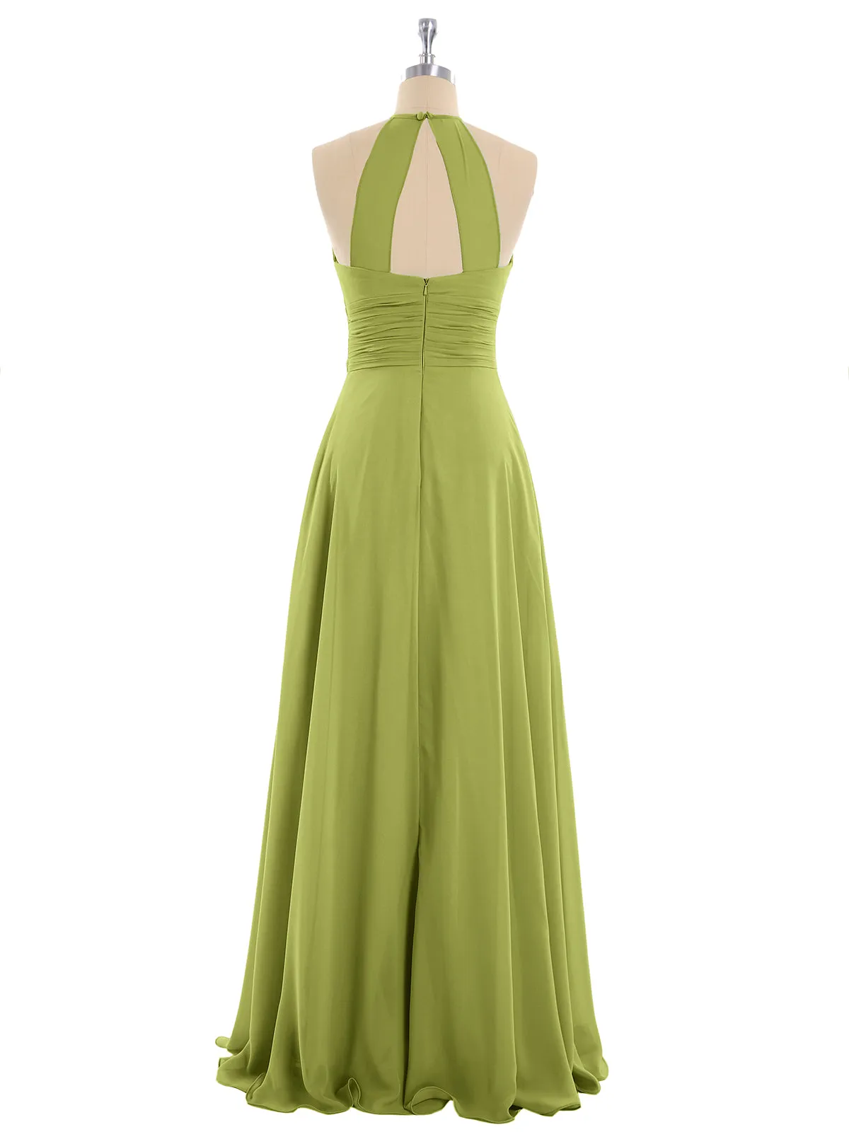 Halter Chiffon Maxi Dress of Bridesmaid Clover
