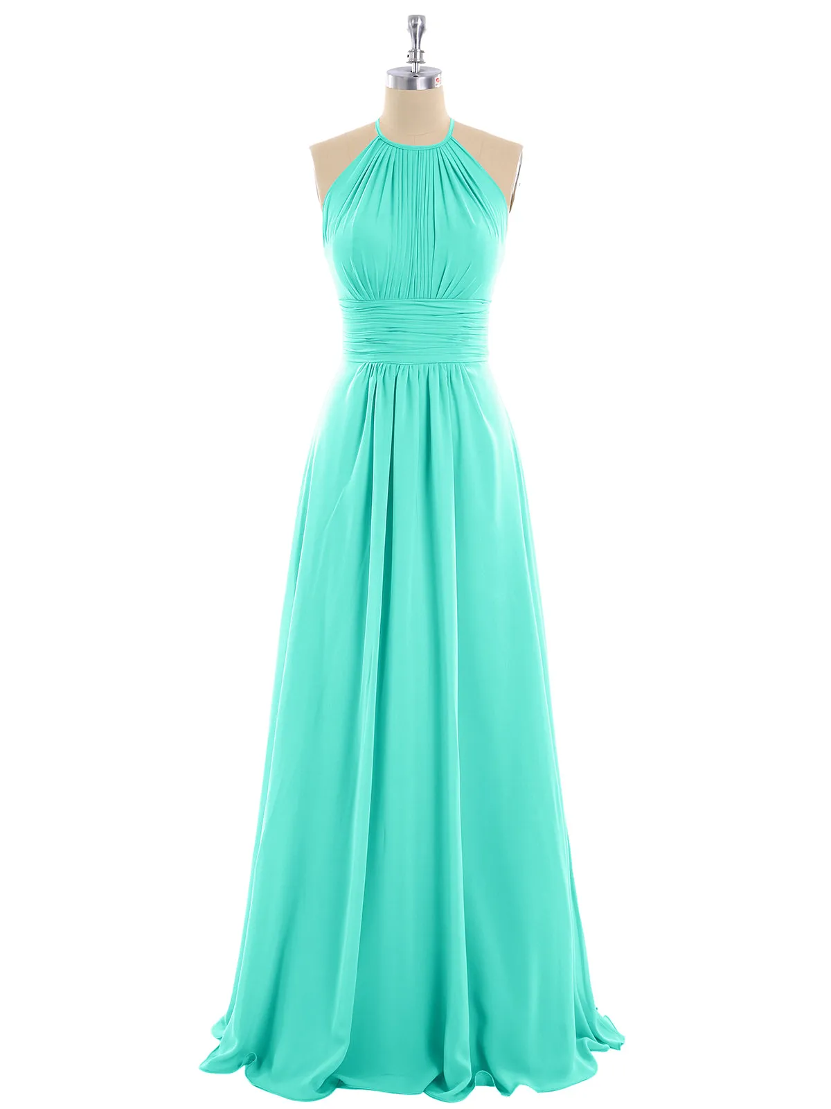 Halter Chiffon Maxi Dress of Bridesmaid Spa
