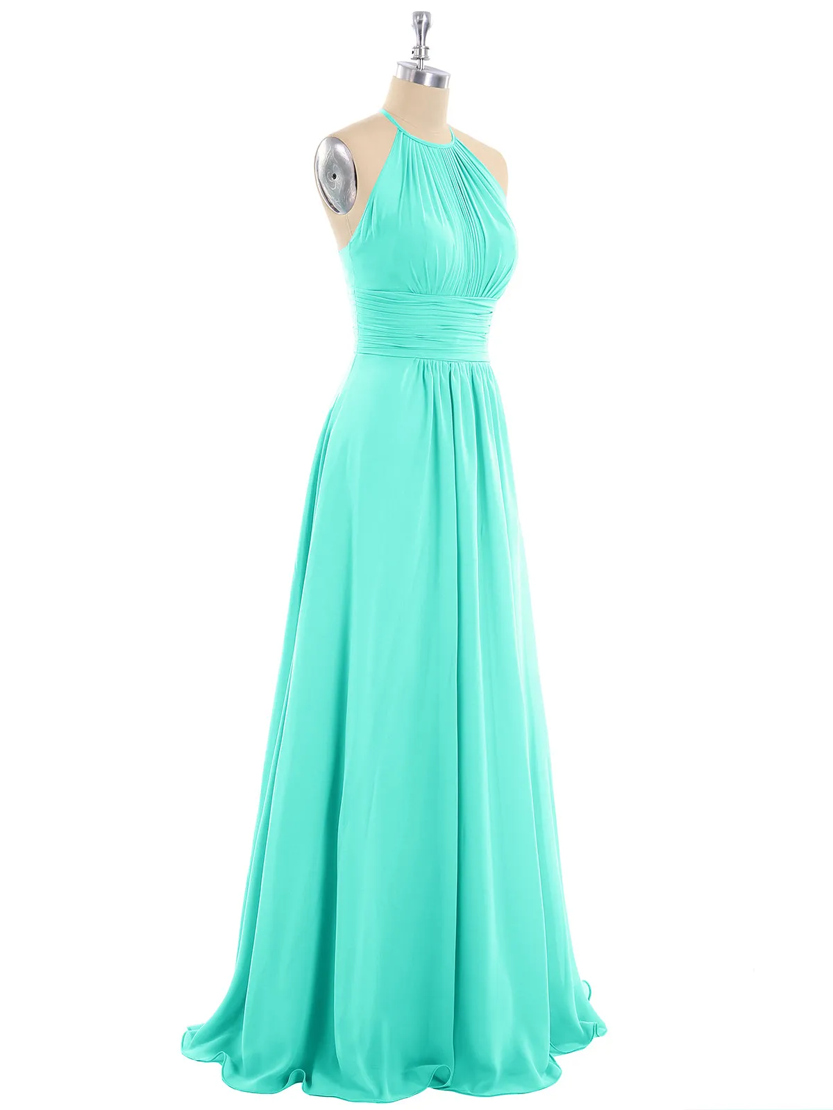 Halter Chiffon Maxi Dress of Bridesmaid Spa