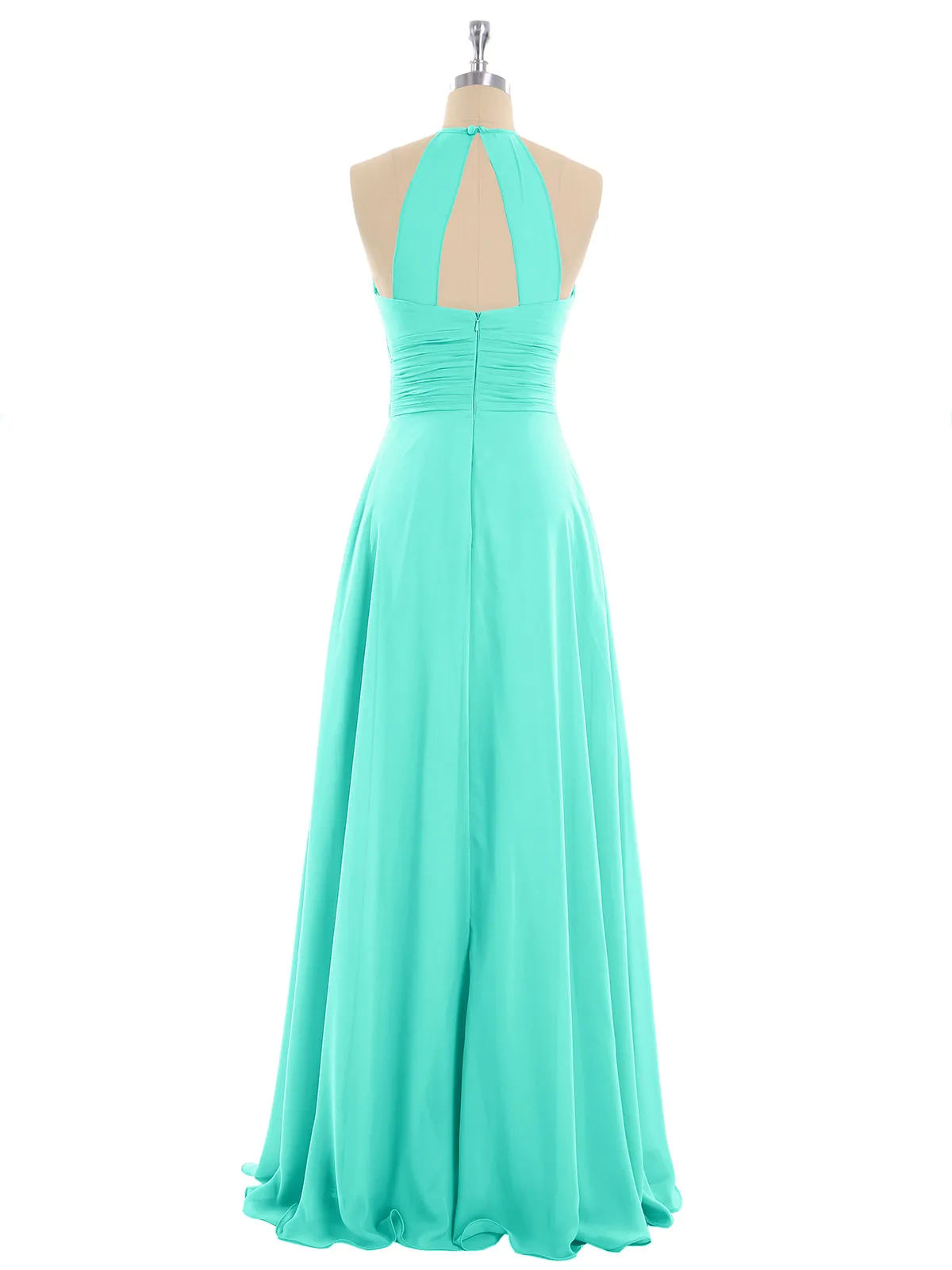 Halter Chiffon Maxi Dress of Bridesmaid Spa