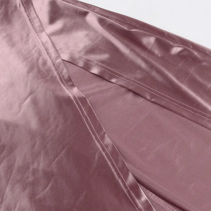 High-end High Cut Split Satin Dress
