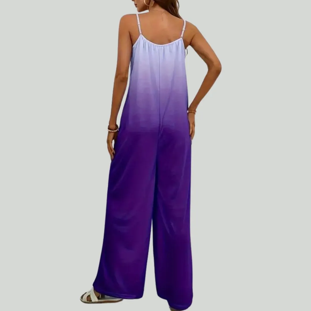 KRISTI - Chic Jumpsuit med spagettiband och ombréfärger för kvinnor