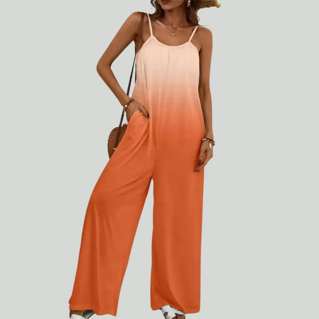 KRISTI - Chic Jumpsuit med spagettiband och ombréfärger för kvinnor