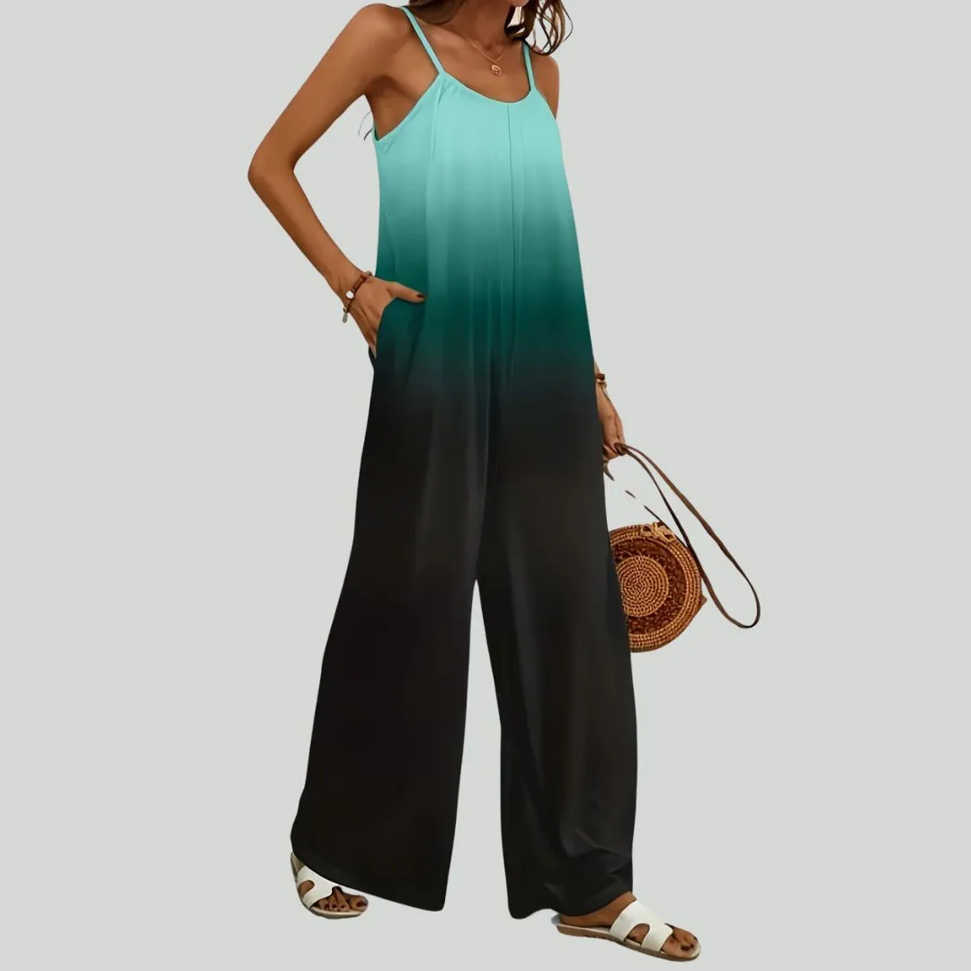 KRISTI - Chic Jumpsuit med spagettiband och ombréfärger för kvinnor