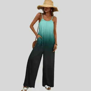 KRISTI - Chic Jumpsuit med spagettiband och ombréfärger för kvinnor
