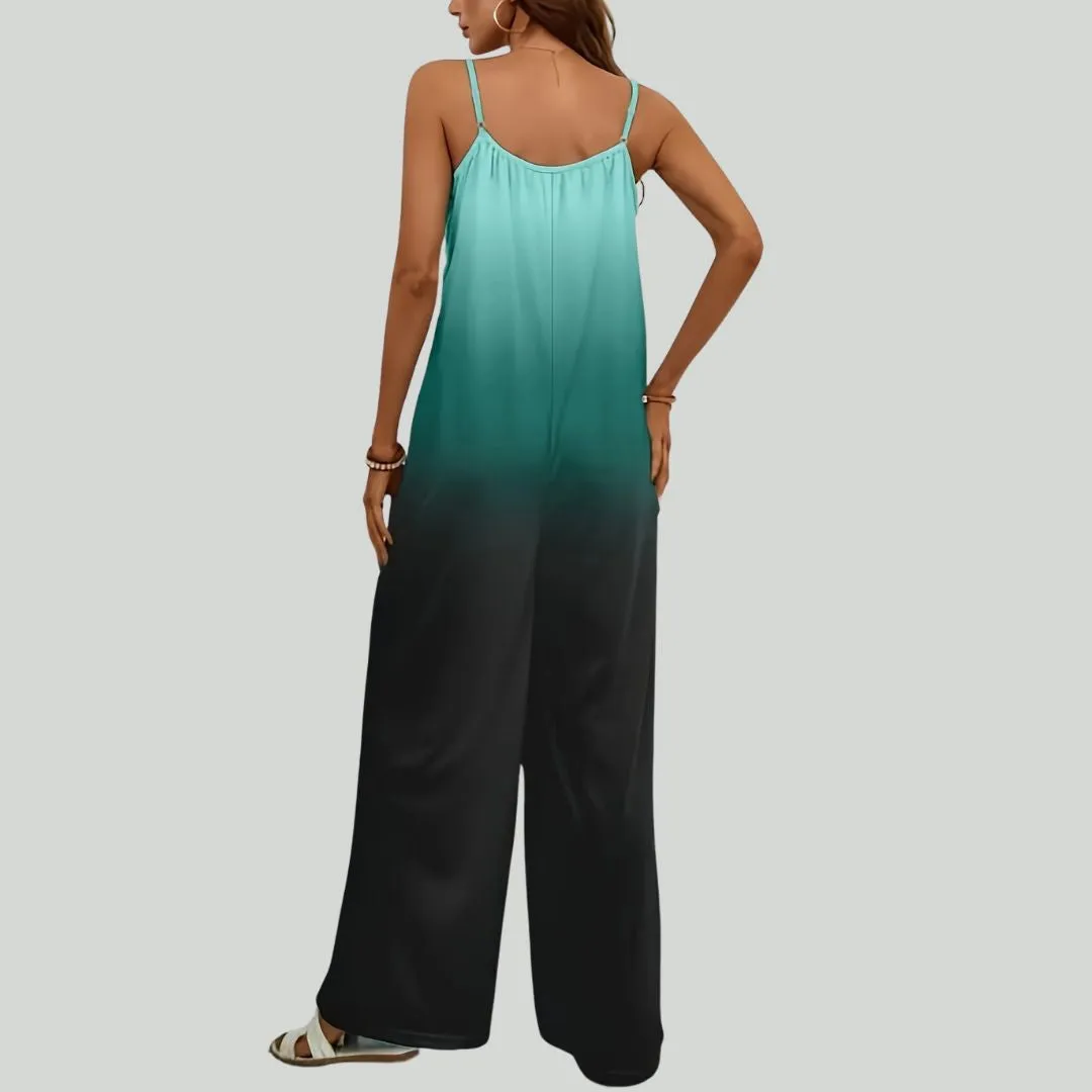 KRISTI - Chic Jumpsuit med spagettiband och ombréfärger för kvinnor