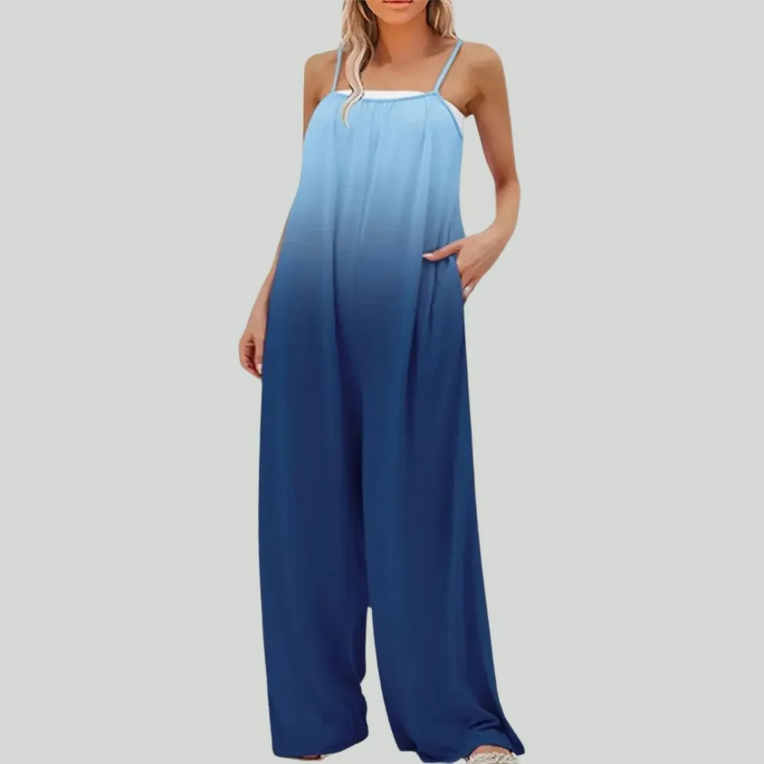 KRISTI - Chic Jumpsuit med spagettiband och ombréfärger för kvinnor