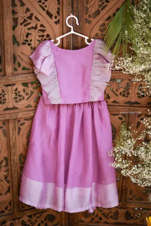 Lavender Georgette Skirt & Top - Mini