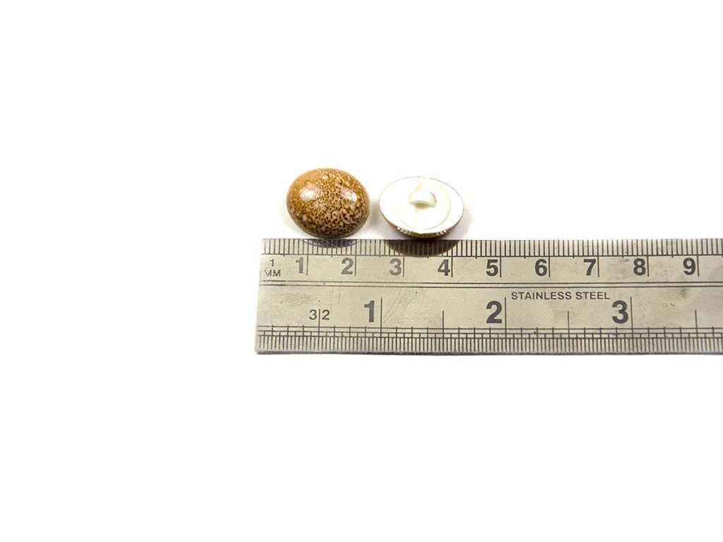 Light Brown Oval Marble Look Acrylic Buttons