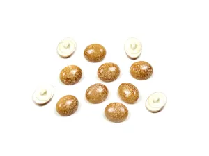 Light Brown Oval Marble Look Acrylic Buttons