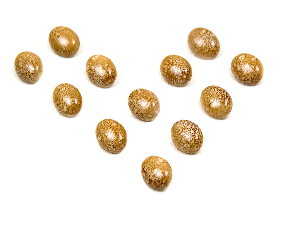 Light Brown Oval Marble Look Acrylic Buttons