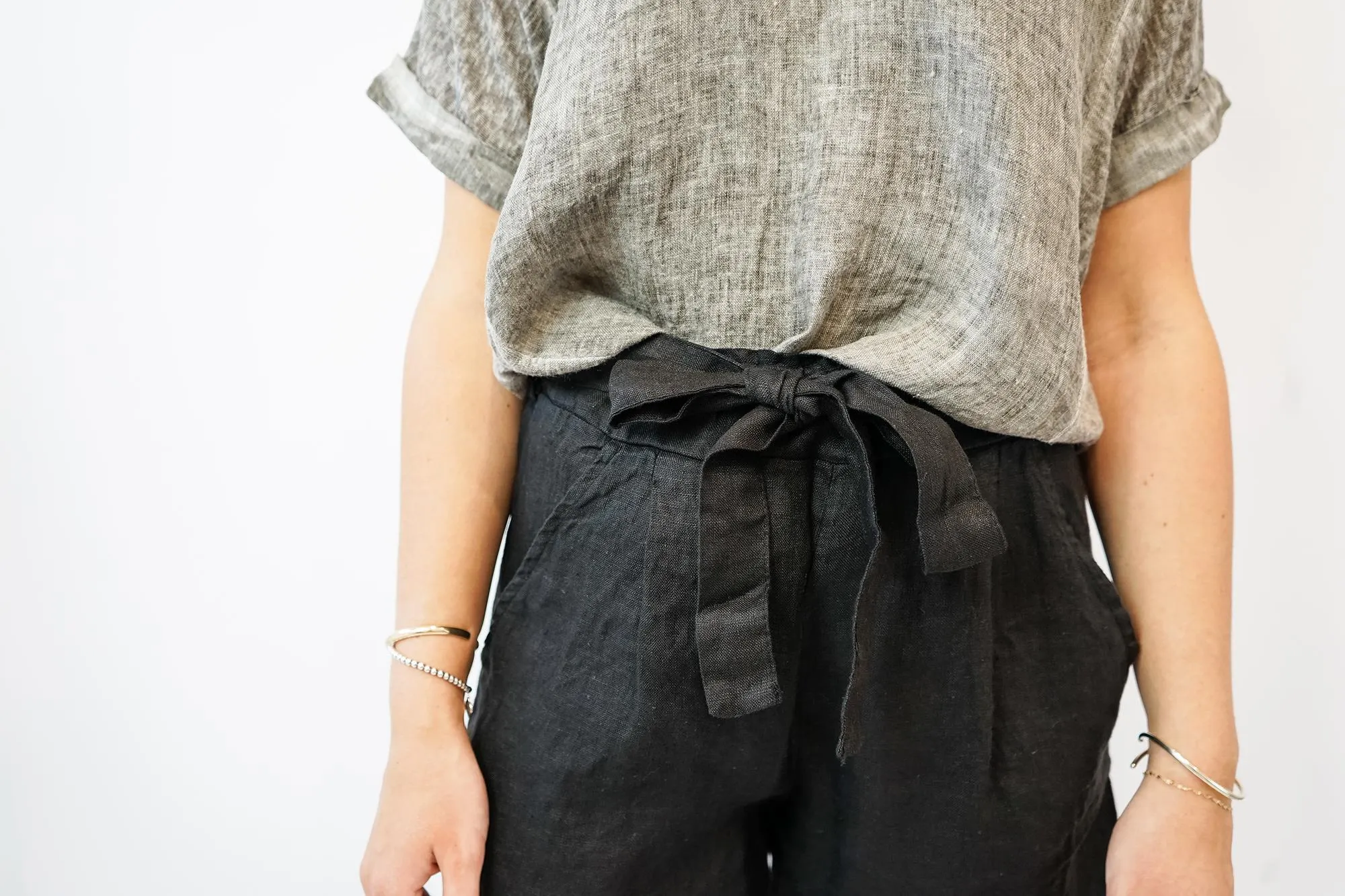 Linen Shorts with Removeable Belt