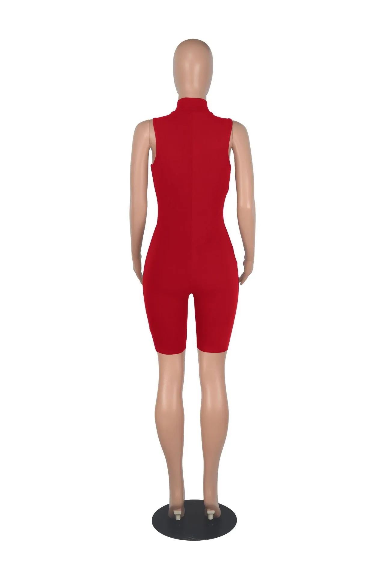 MB FASHION ZIP UP BODYCON ROMPER JUMPSUIT 2785LY