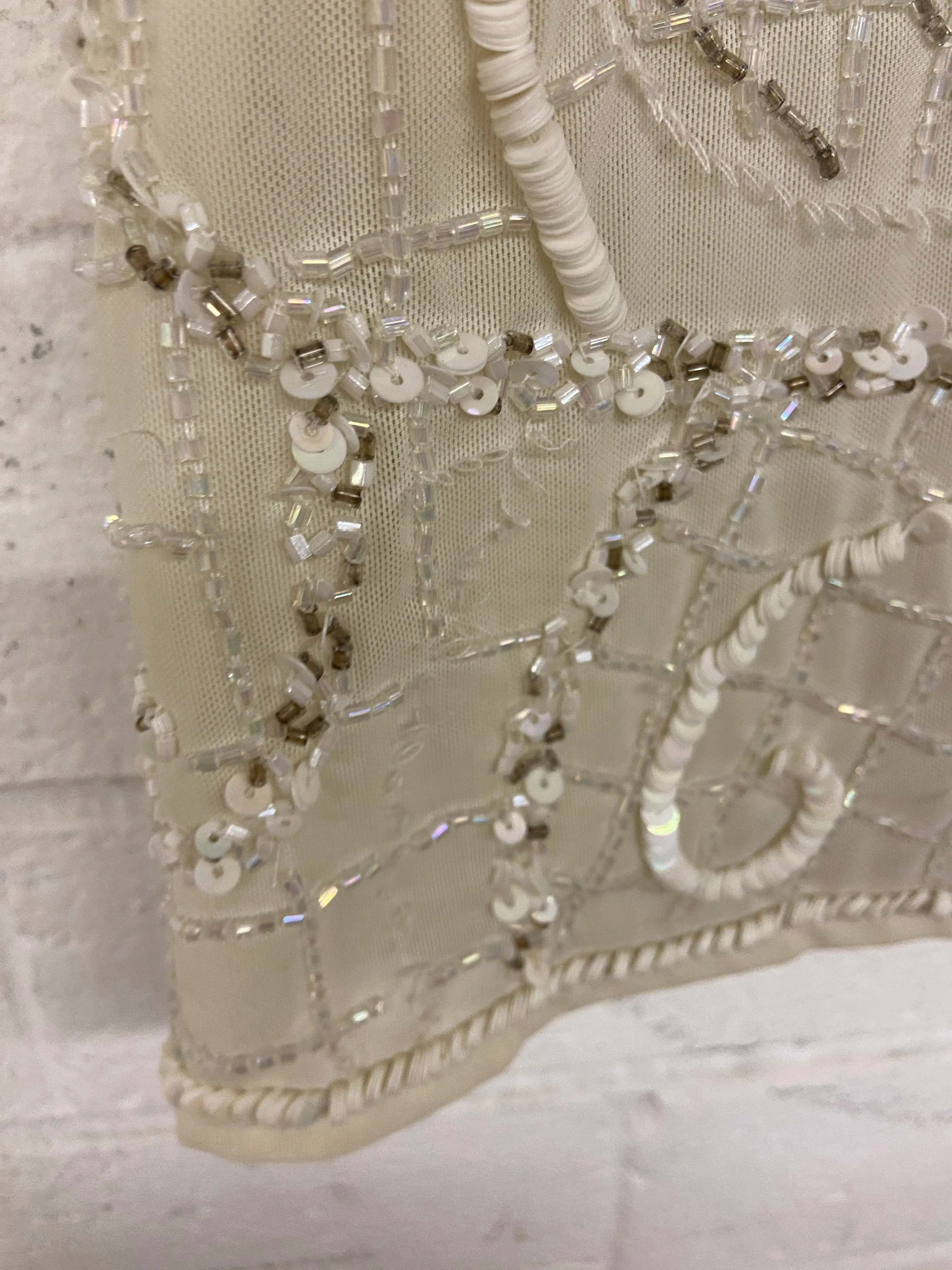 Millie Cream Sequence Dress