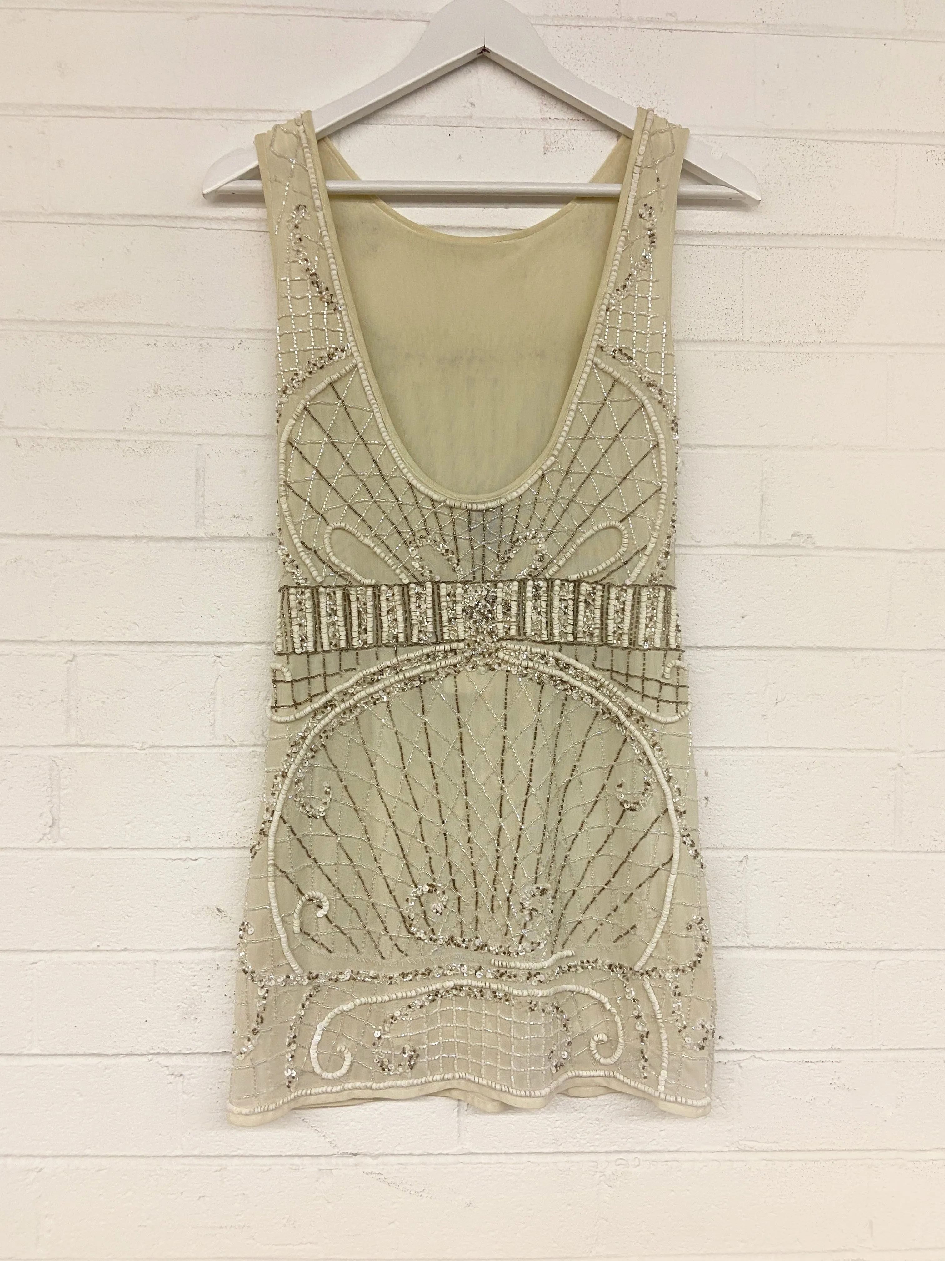 Millie Cream Sequence Dress