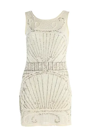 Millie Cream Sequence Dress