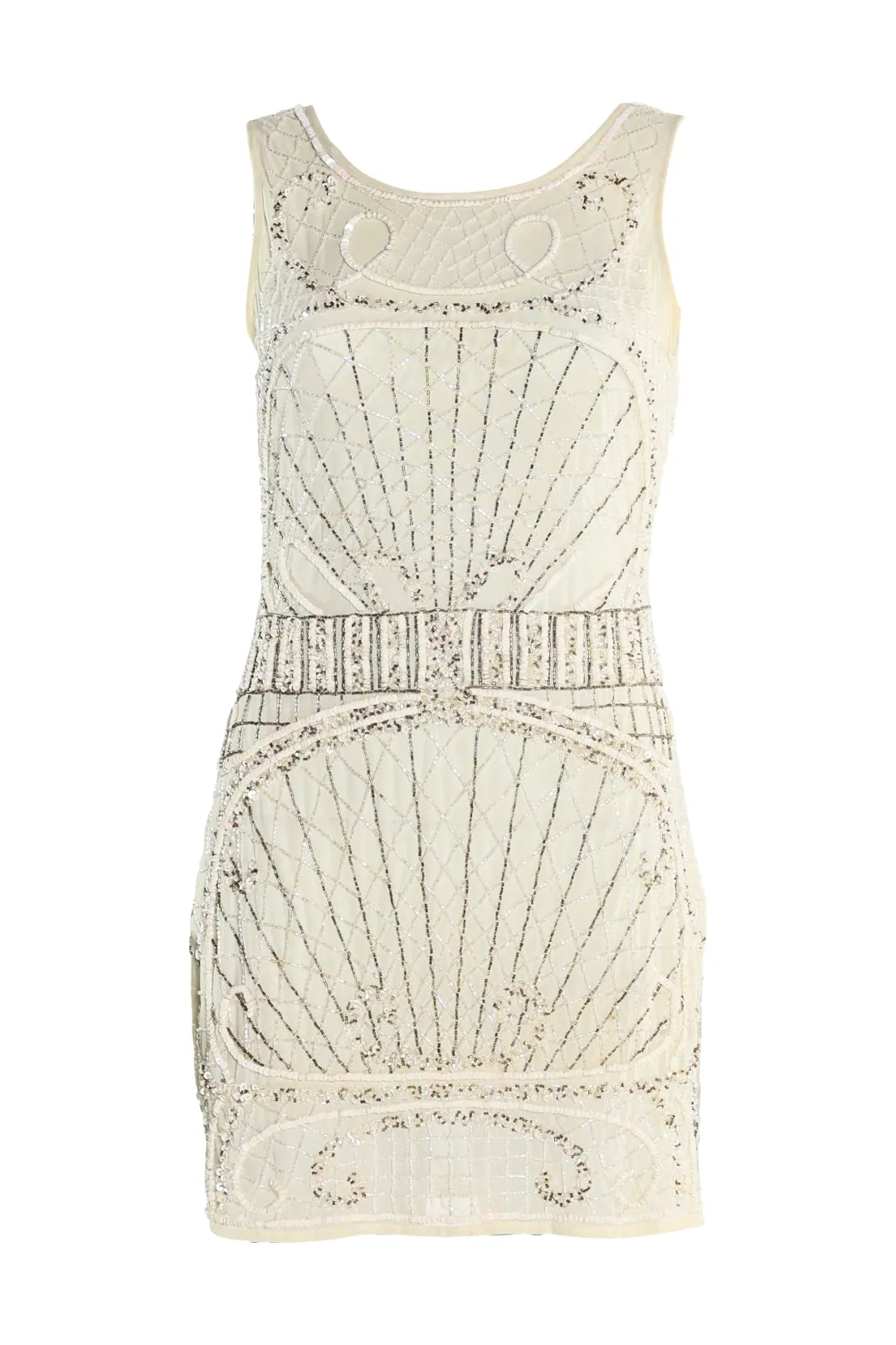 Millie Cream Sequence Dress