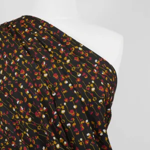 Monroe - Black, Seedlings Woven Crepe Fabric