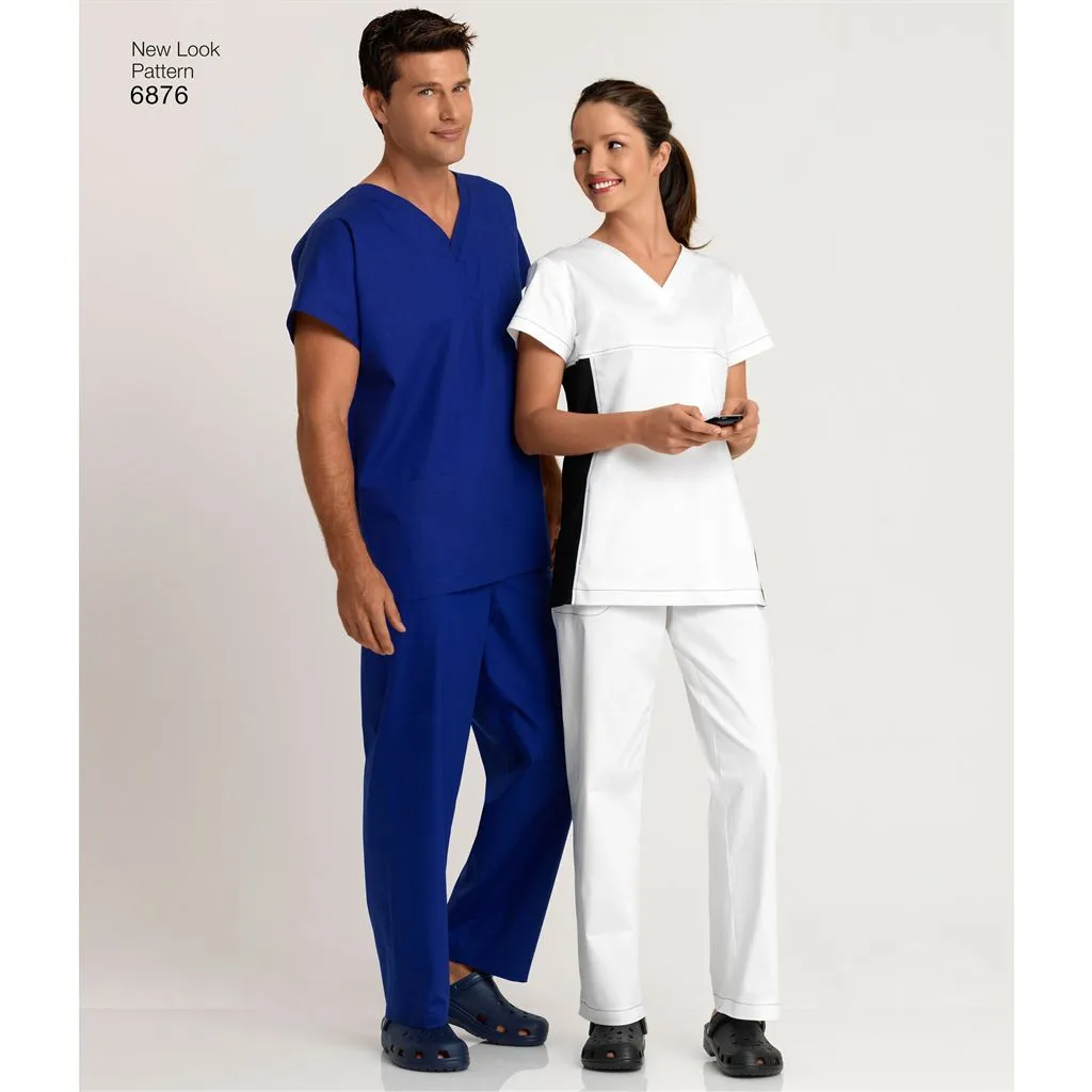 New Look Pattern 6876 Miss / Men Scrubs