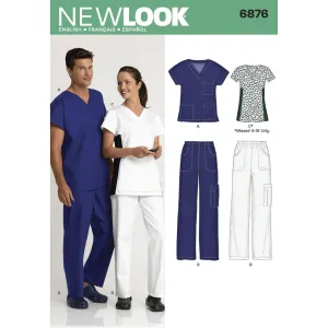 New Look Pattern 6876 Miss / Men Scrubs