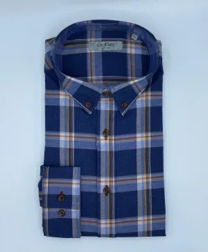OOBE Brand Hiker Navy Plaid Shirt - 1998