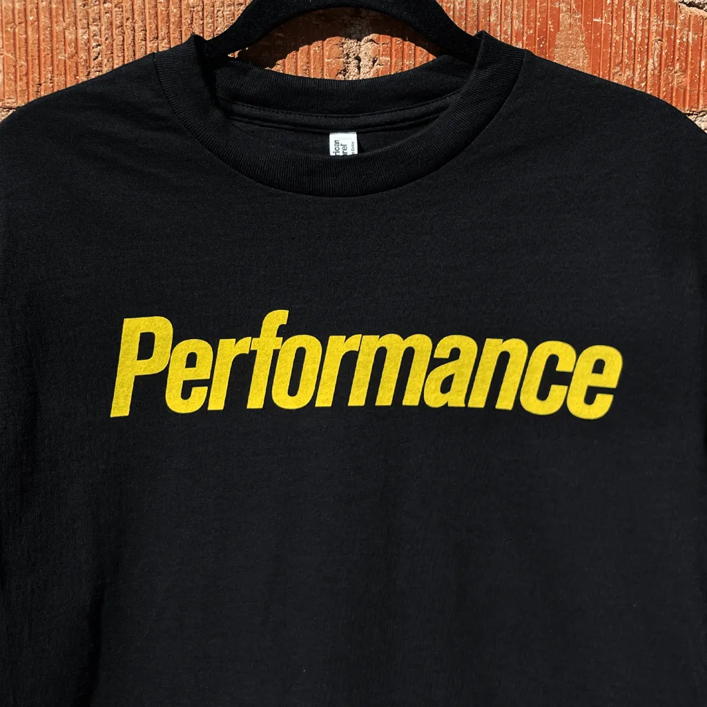 Performance Short Sleeve Black T-Shirt