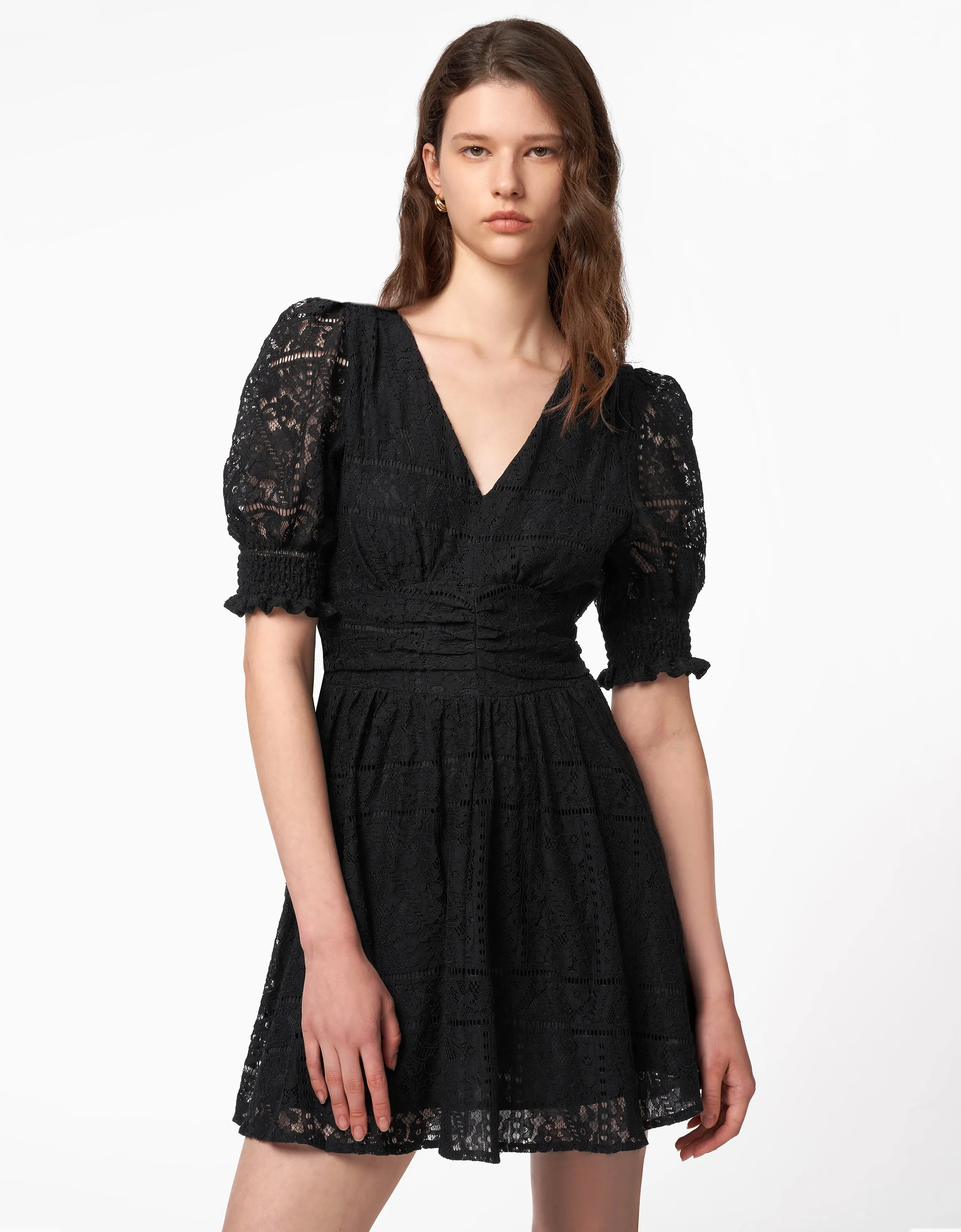 Puff Sleeve Lace Dress