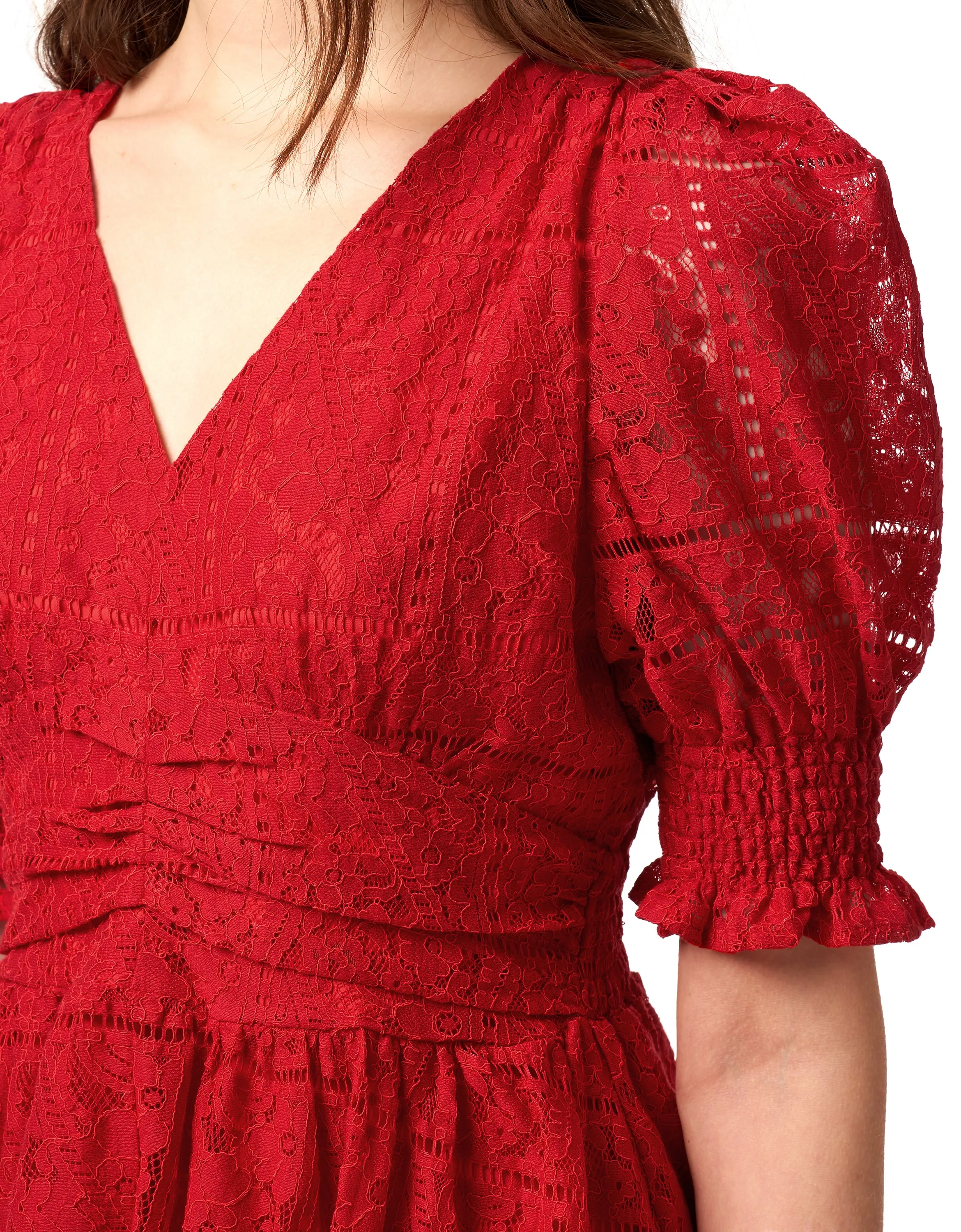 Puff Sleeve Lace Dress